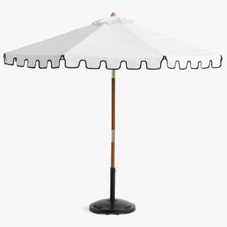 Premium 9' Round Portofino Patio Umbrella – Teak Tilt Frame​