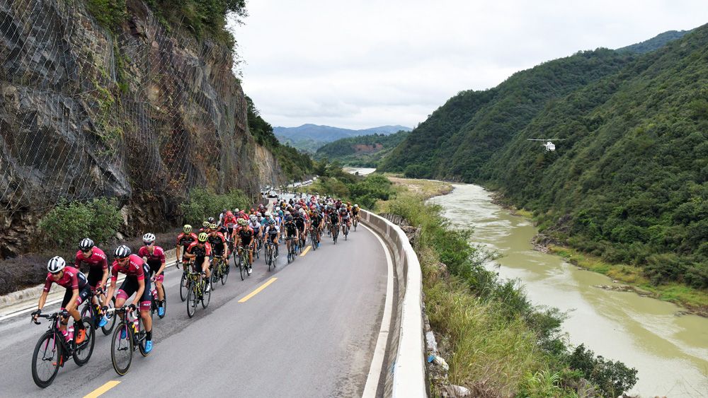 Stage four of the Tour of Fuzhou headed into the hills