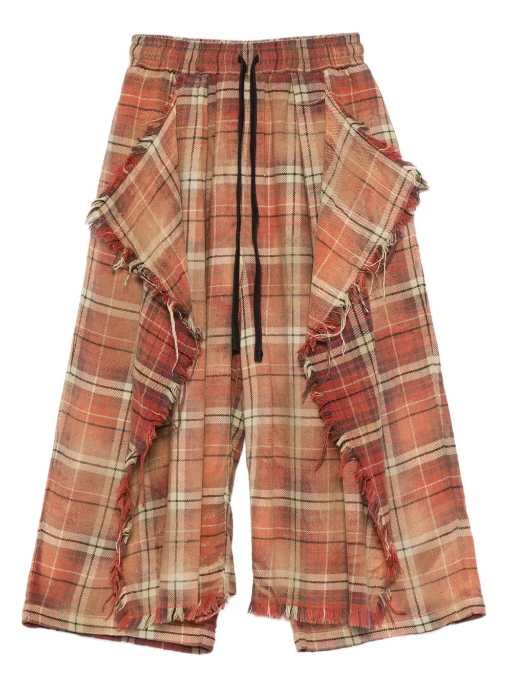 R13 Frayed Plaid Trousers | Xs