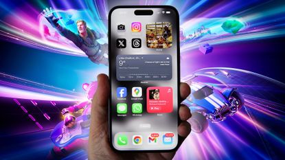 iPhone 14 Pro Max with Fortnite