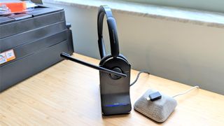 Anker PowerConf H700 Upgraded Version on desk at writer's how