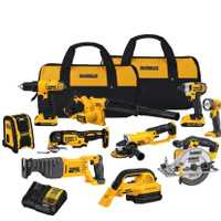 DEWALT 10-Tool 20-Volt Power Tool Combo Kit with Soft Case: $849