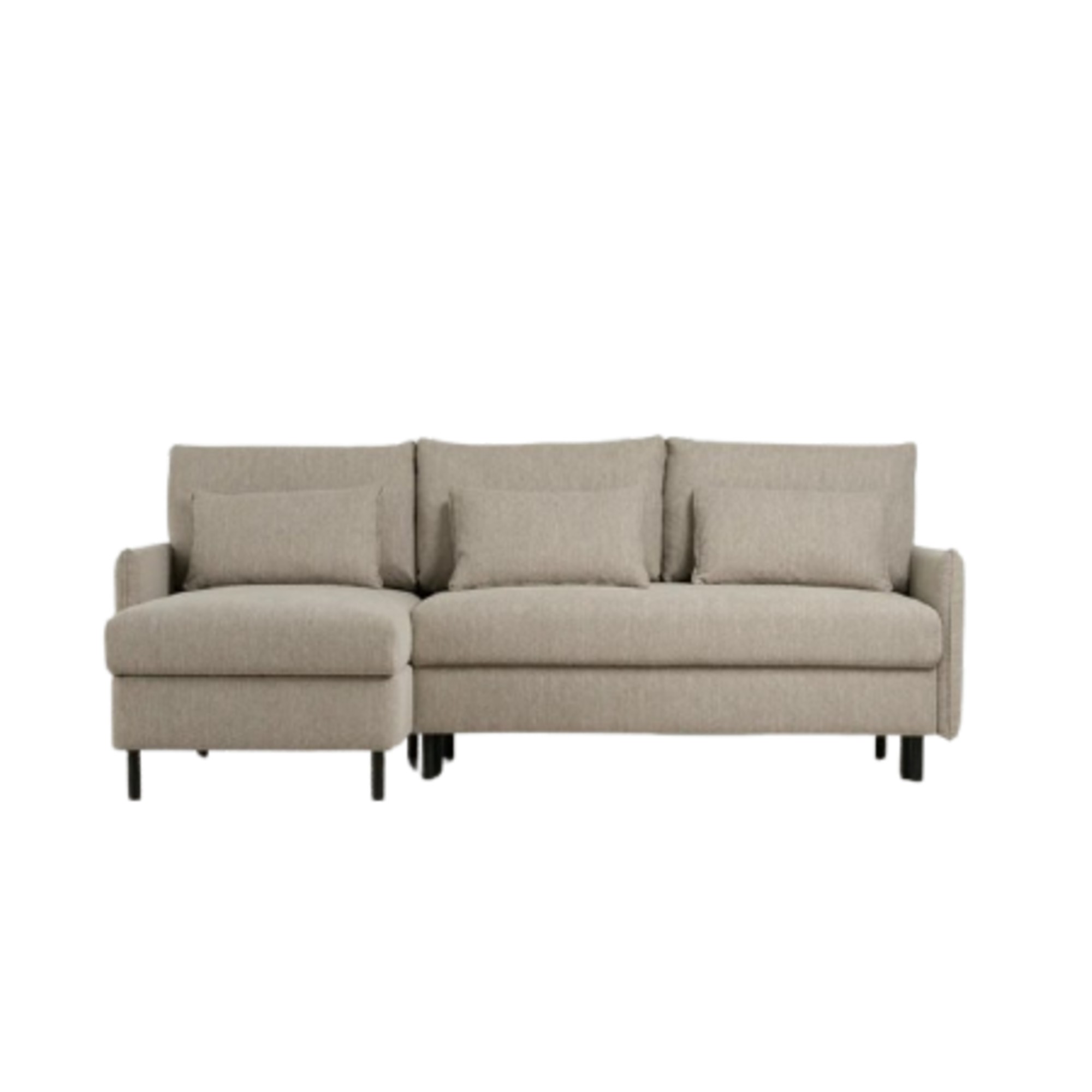 Swyft Model 12 3 Seater Left Chaise Sofa Bed With Storage, Pumice