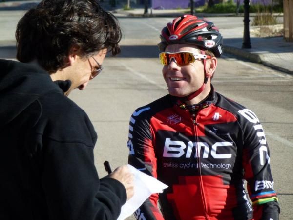 Cadel Evans in relaxed mood