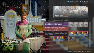Destiny 2 hoverboard - Eva and a Diamond Medallion bounty