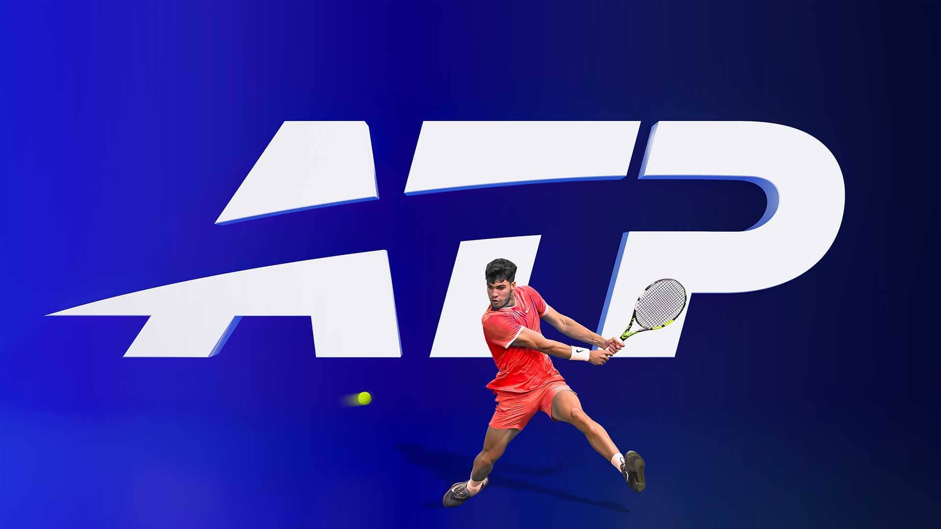 New ATP logo with tennis player in front of it