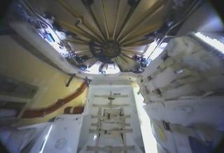 Interior of the Dragon Capsule in Space