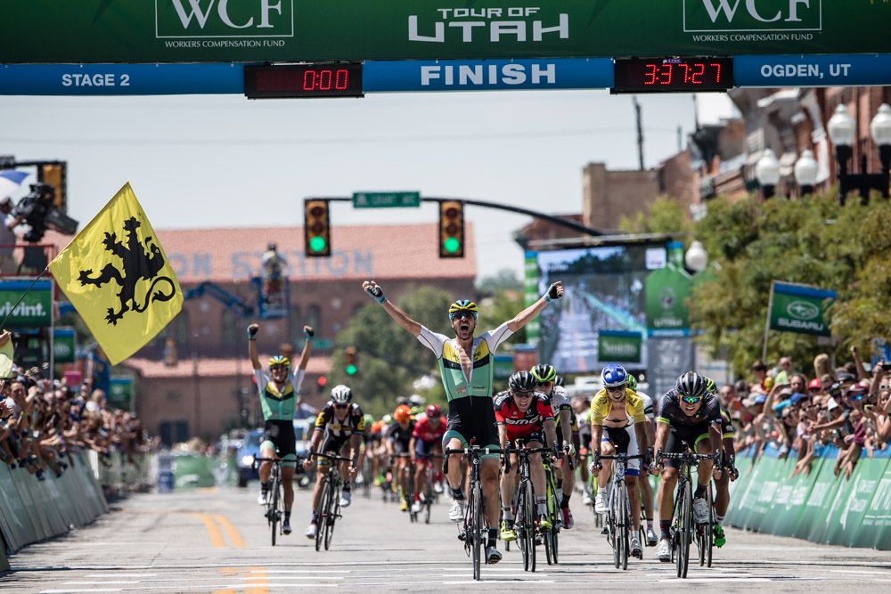 Jure Kocjan (SmartStop) takes the win in Ogden.