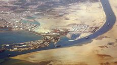 The southern entrance of the Suez Canal