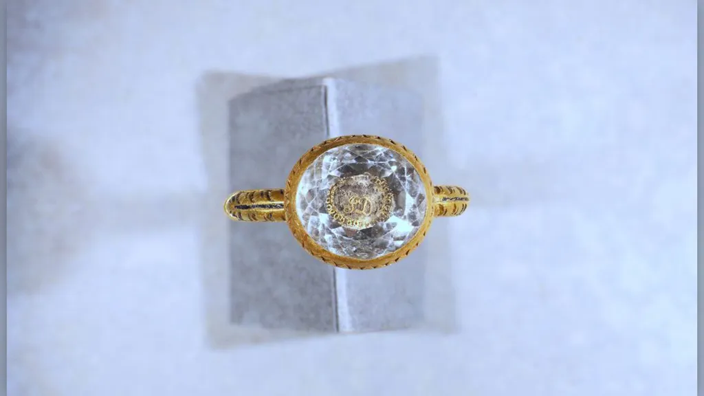 This gold ring, discovered by metal detectorist Lee Morgan, likely dates to the English Civil War. (Image credit: Manx Museum)