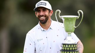 Matthieu Pavon with the Open de Espana trophy