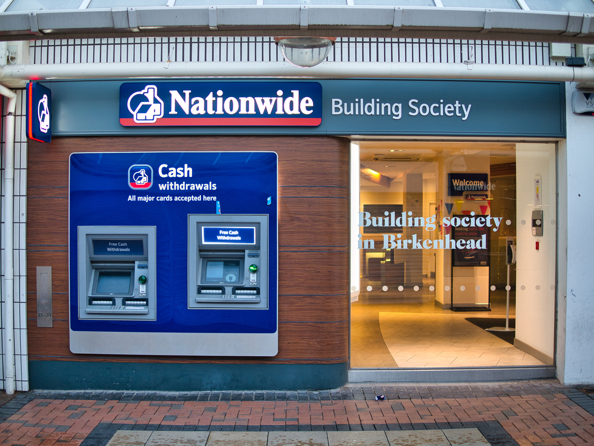 The frontage of a branch of the Nationwide Building Society