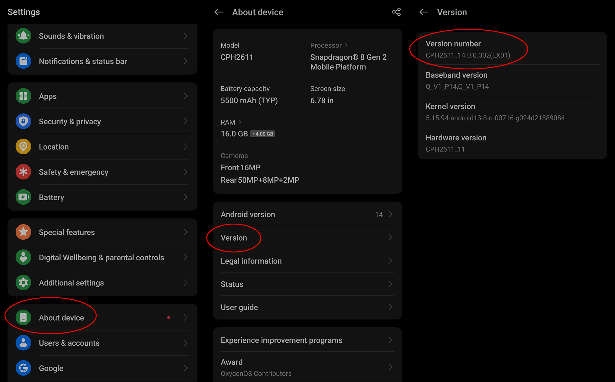 Enabling developer options on the OnePlus 12R