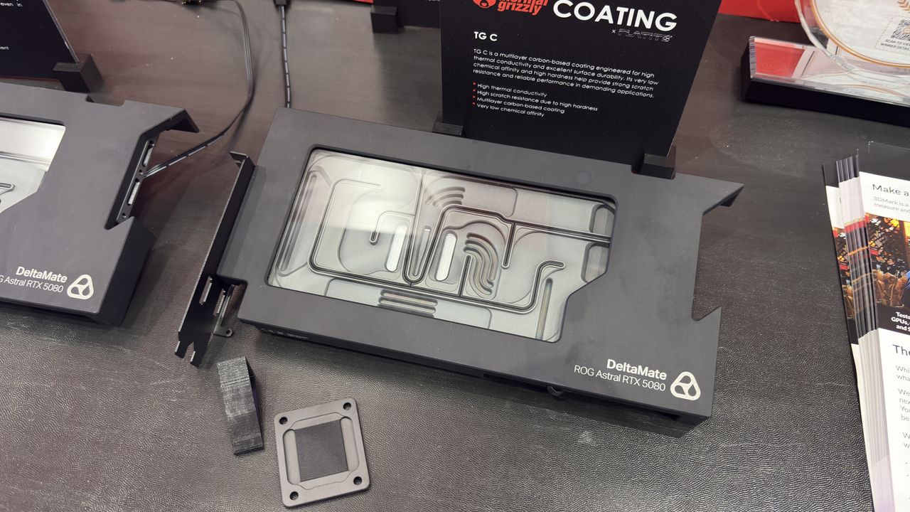Thermal Grizzly's new prototype products at its Computex 2026 booth.