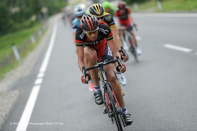 Alessandro Ballan (BMC) sets the pace in the peloton