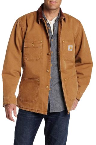 Carhartt Men's Duck Chore Coat Blanket Lined C001,brown,x-Large