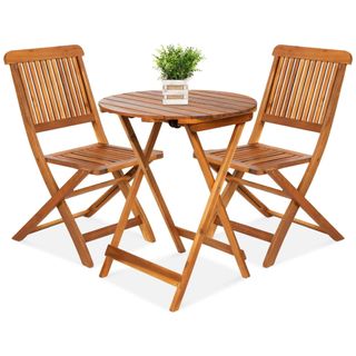 A Best Choice Products 3-Piece Acacia Wood Bistro Set