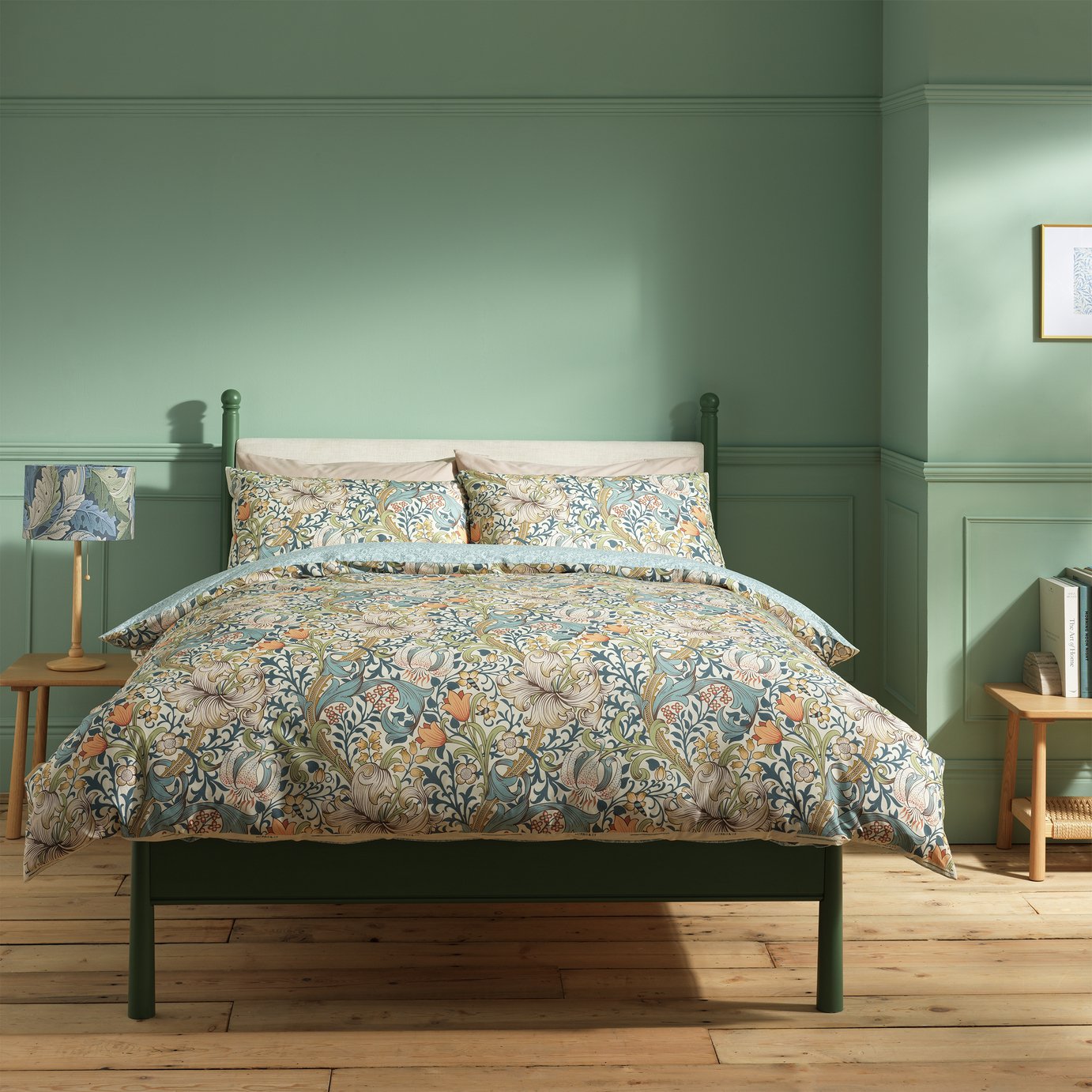 Habitat X Morris & Co. Golden Lily Blue Bedding Set - Single