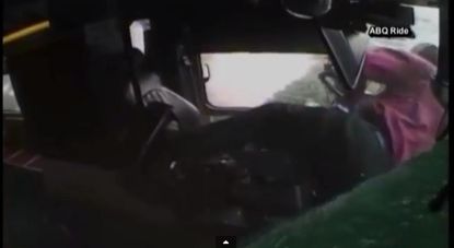 Cameras record bus driver flying through windshield during terrifying accident