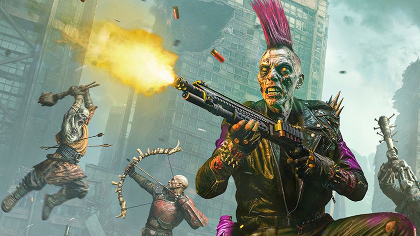 Undeads promo image of mohawk zombie with combat shotgun