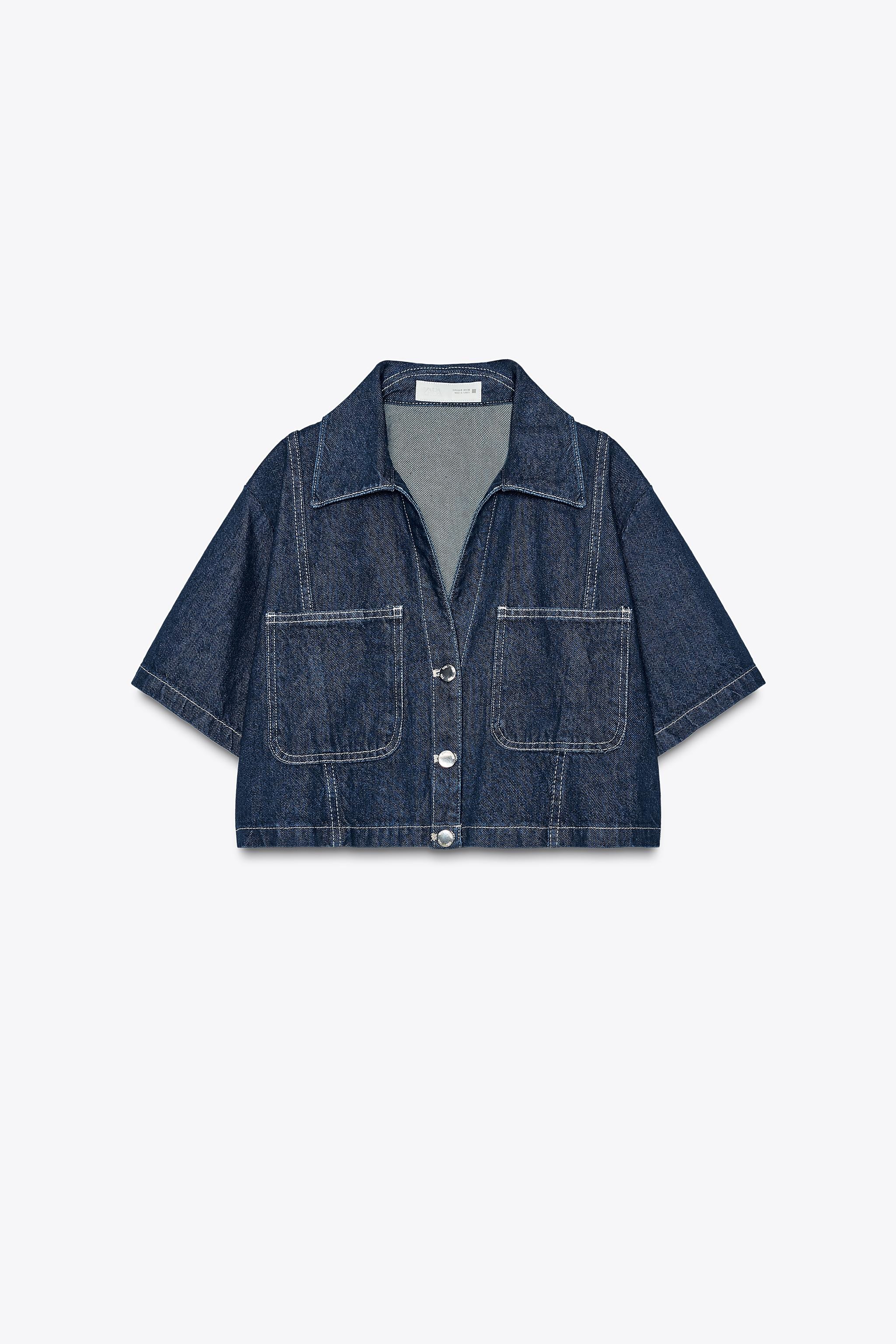 ZARA, Z1975 Short Denim Shirt