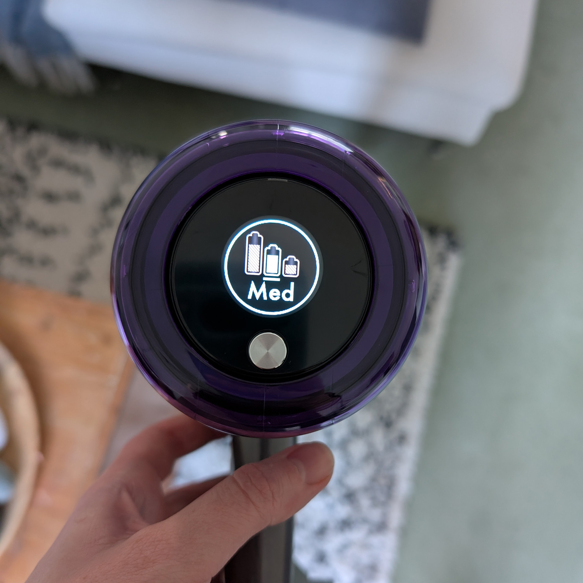 The Dyson V11 Advanced being tested at home