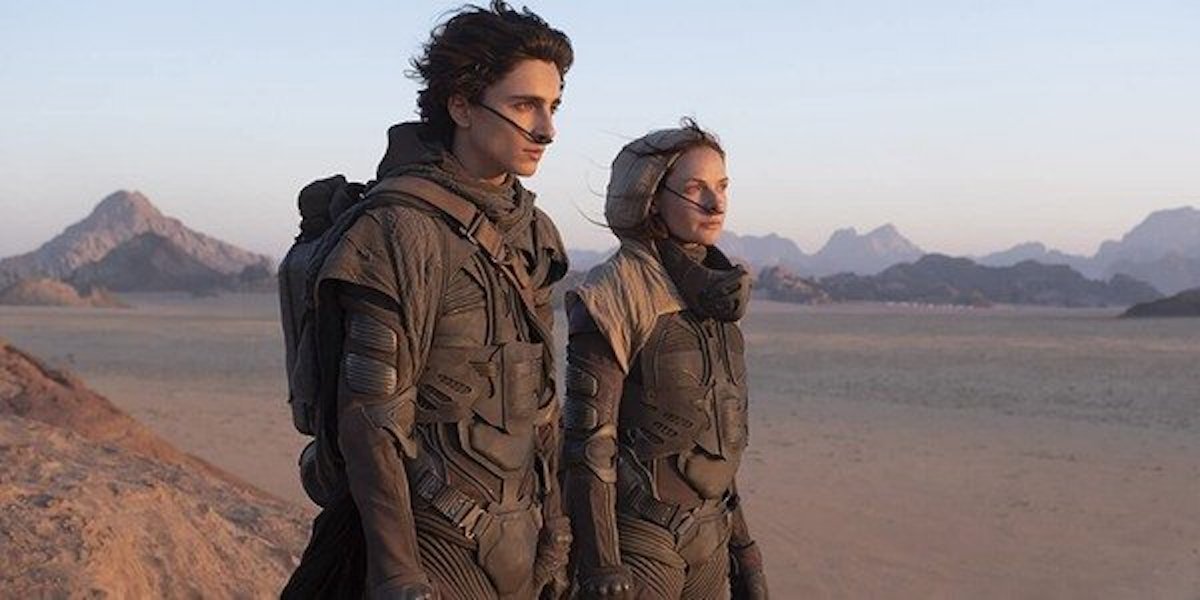 Timothee Chalamet and Rebecca Ferguson in Dune