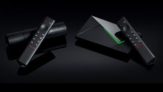 Nvidia Shield TV Pro (right) next to the standard Nvidia Shield (left)