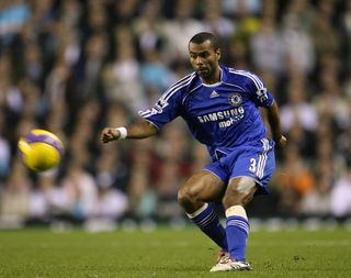 Ashley Cole in action for Chelsea in 2008