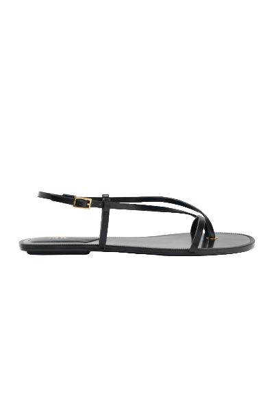 ZARA, Flat Sandals With Metallic Detail