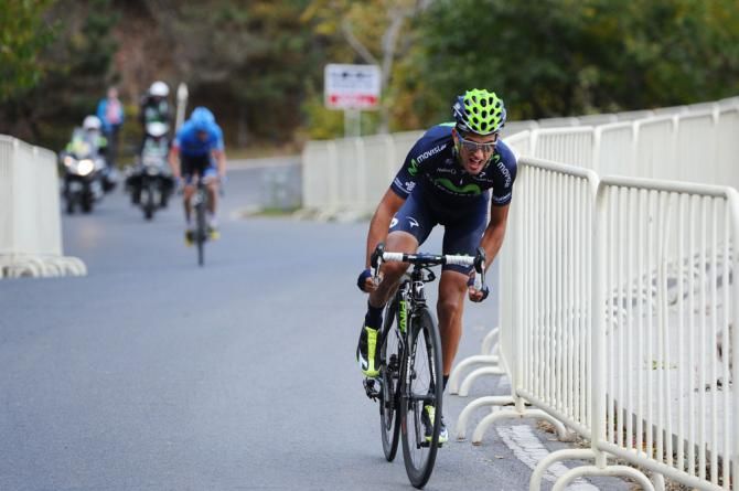 Benat Intxausti (Movistar) pushes hard to his stage win