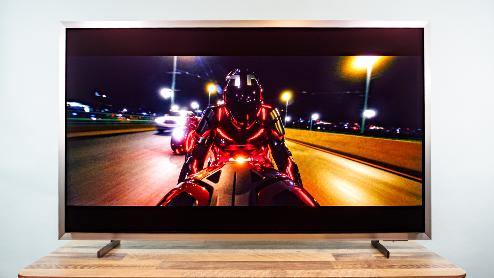 Samsung S95H OLED TV on a desk