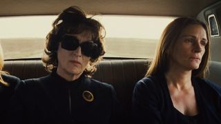 Julia Roberts and Meryl Streep sit in a car in August: Osage County
