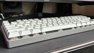 Cherry MX 8.2 front of keyboard on desk