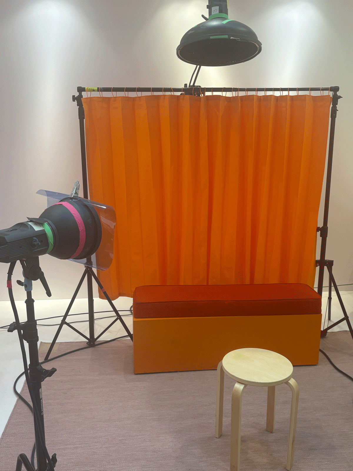 orange curtain