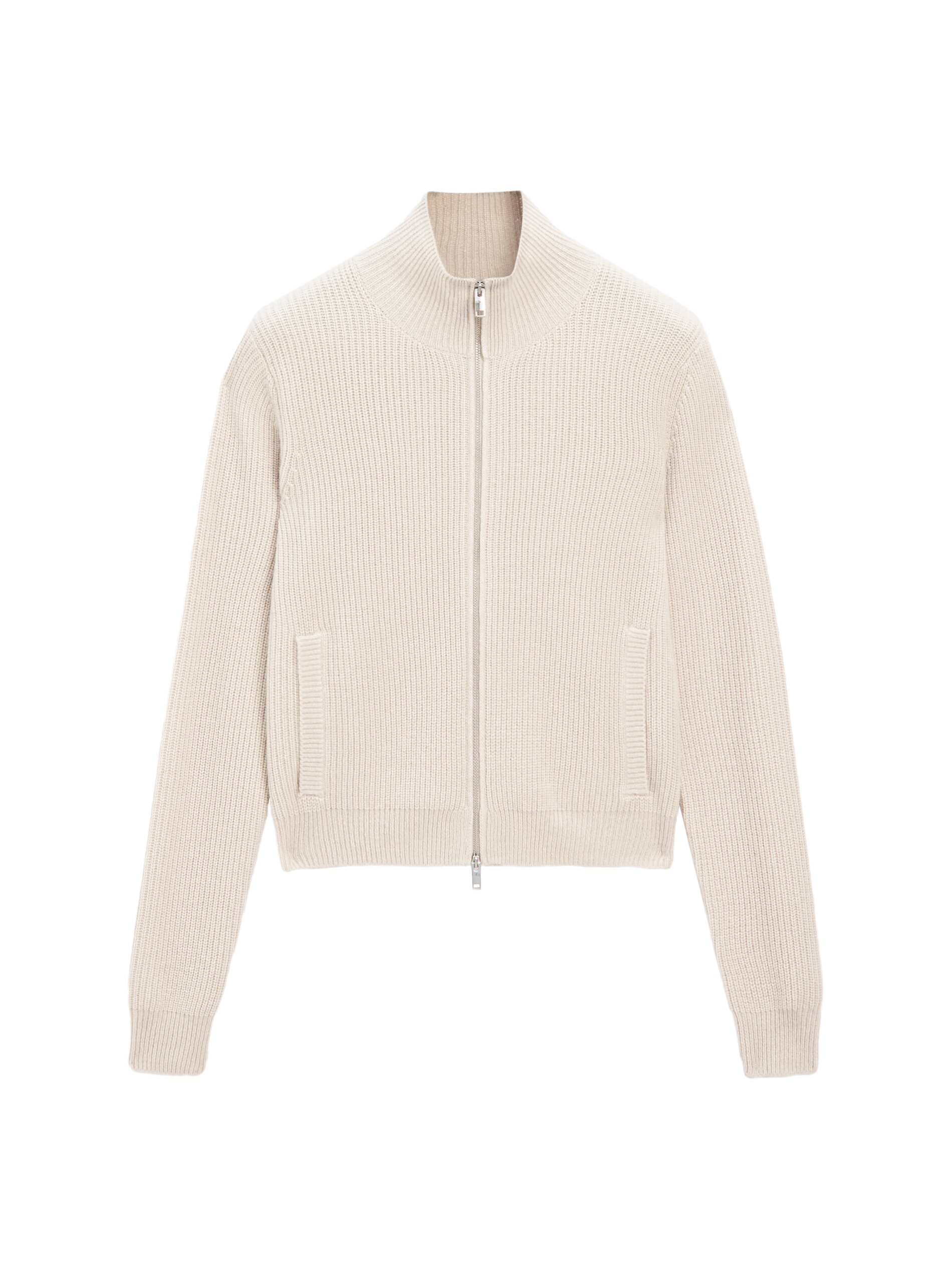 100% Cashmere Zip-Up Cardigan