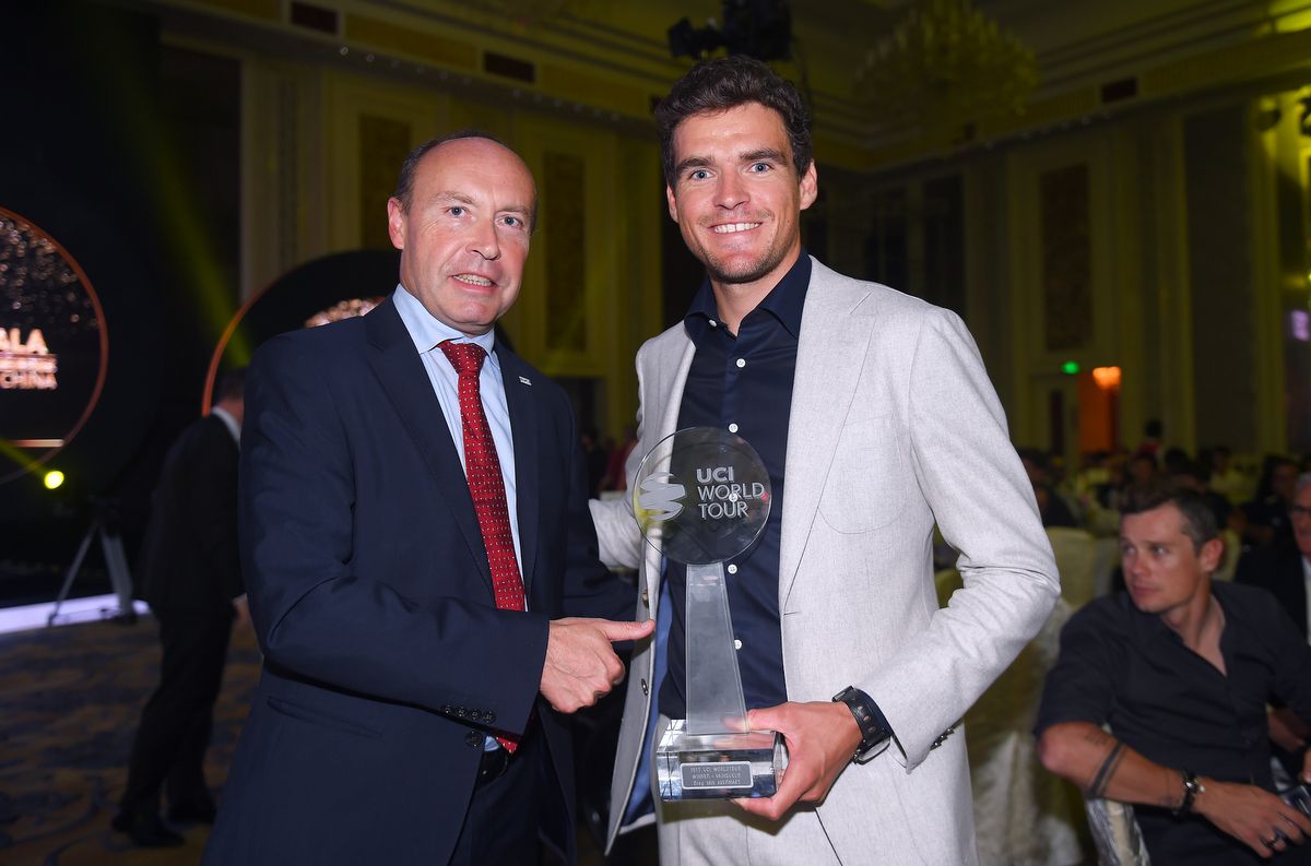 Belgian cycling president Tom Van Damme and Greg Van Avermaet