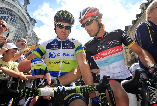 Stuart O'Grady to Fabian Cancellara: "Up, down, up, down, up, down, up, down up and then down again. That's today's stage"