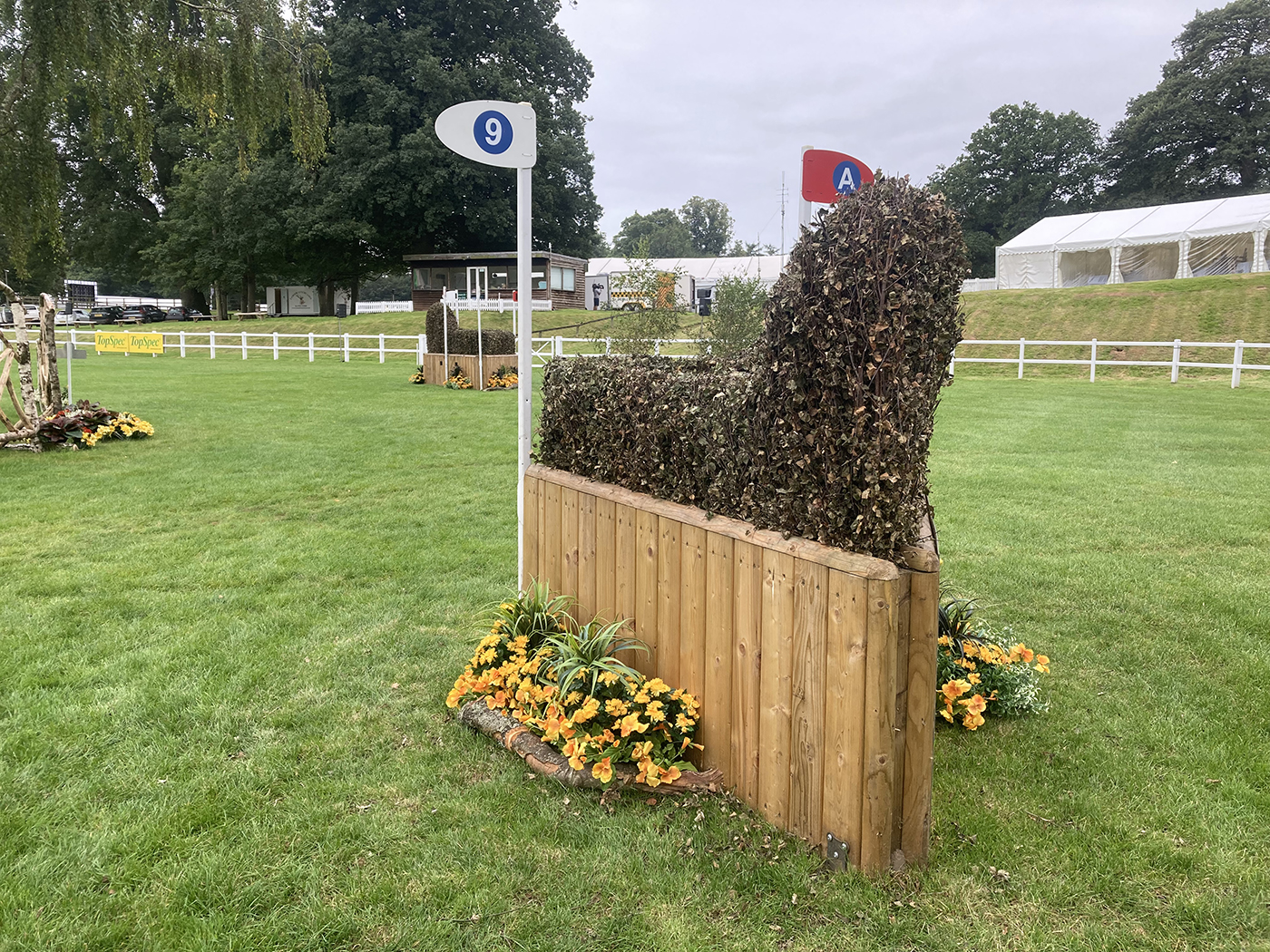Bicton Horse Trials cross-country course: fence 9a on the five-star track