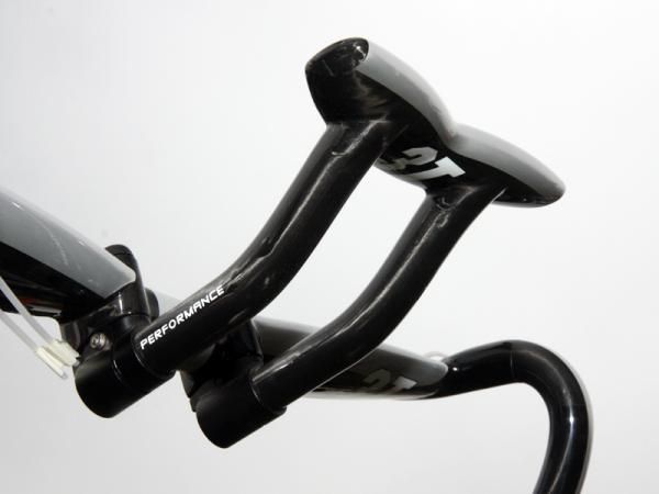 The carbon fiber extensions on the intriguing 3T Zefiro are adjustable for length.