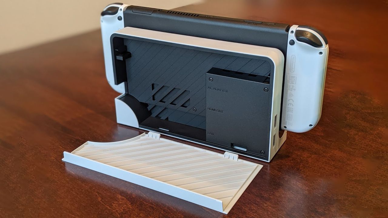 Nintendo Switch Oled Model Dock Backside Open