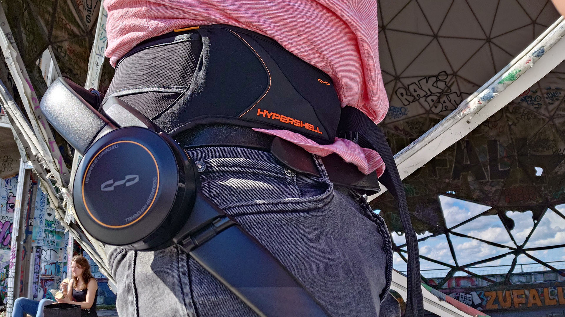 The side of the Hypershell X Ultra exoskeleton.