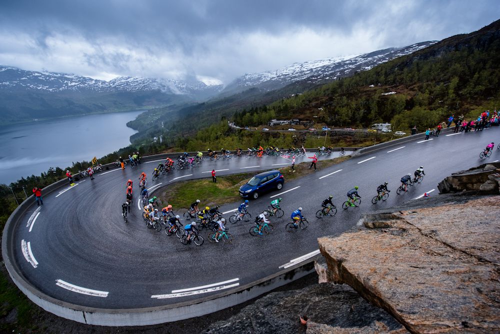 Scenery along the route of stage 1 at Tour des Fjords