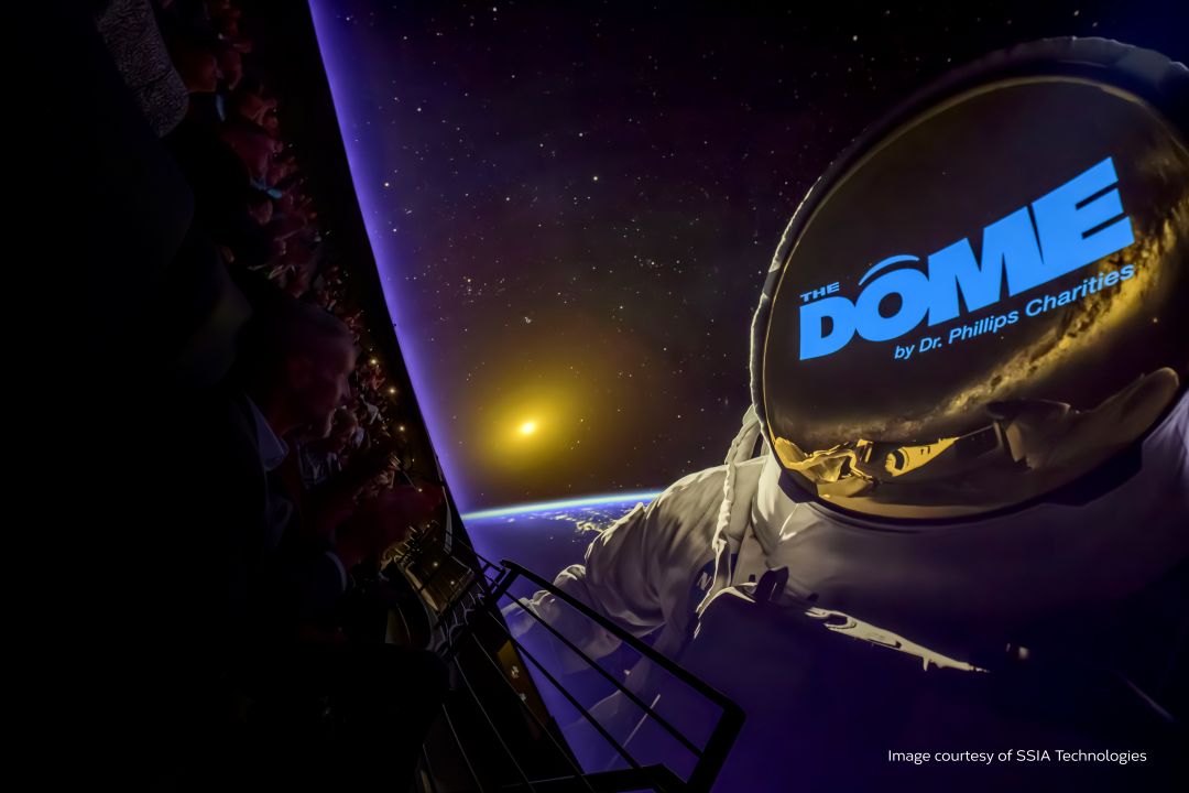 Orlando Science Center reimagines iconic dome theater with Christie RGB pure laser projection.