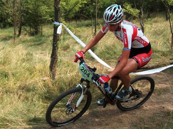 Barbara Benko on her way to the women's win.