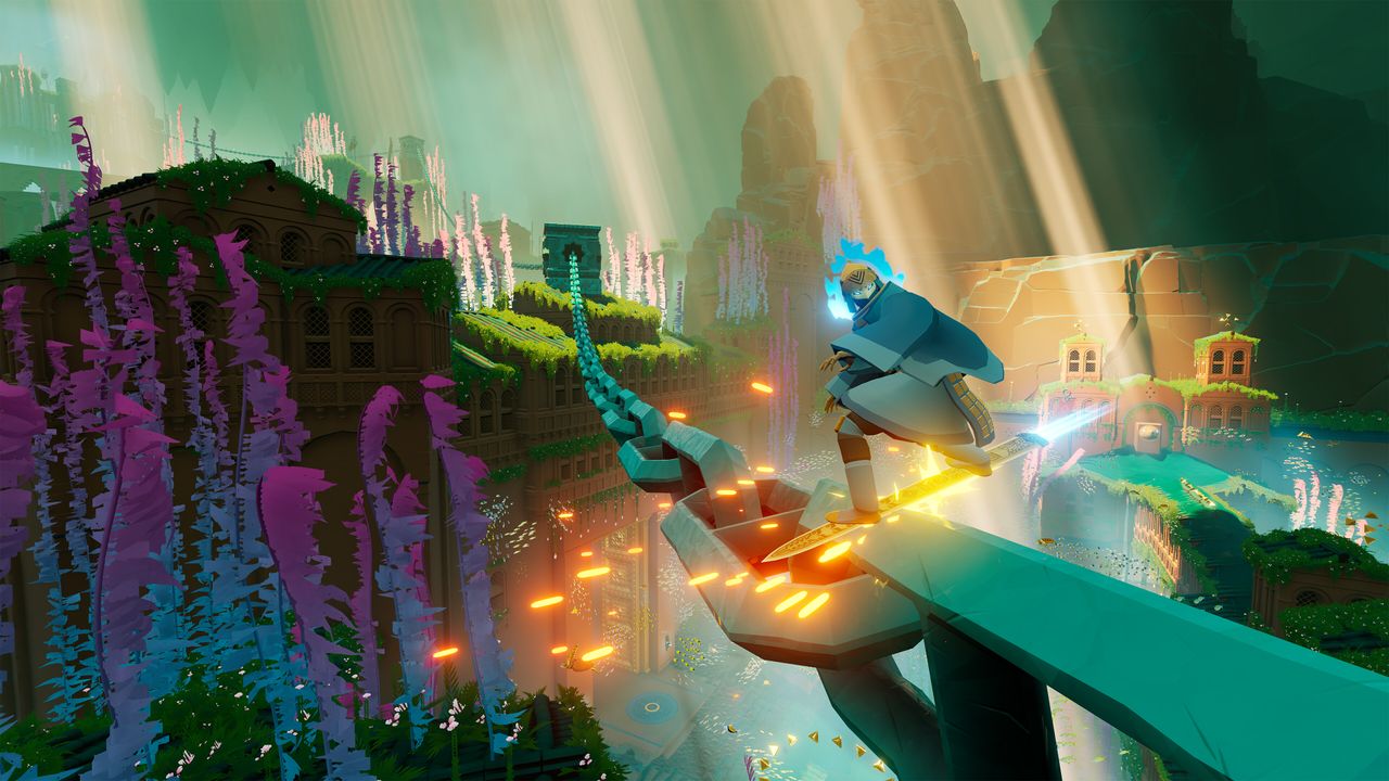 Sword Of The Sea is a technicolor trip of a game from the makers of Journey