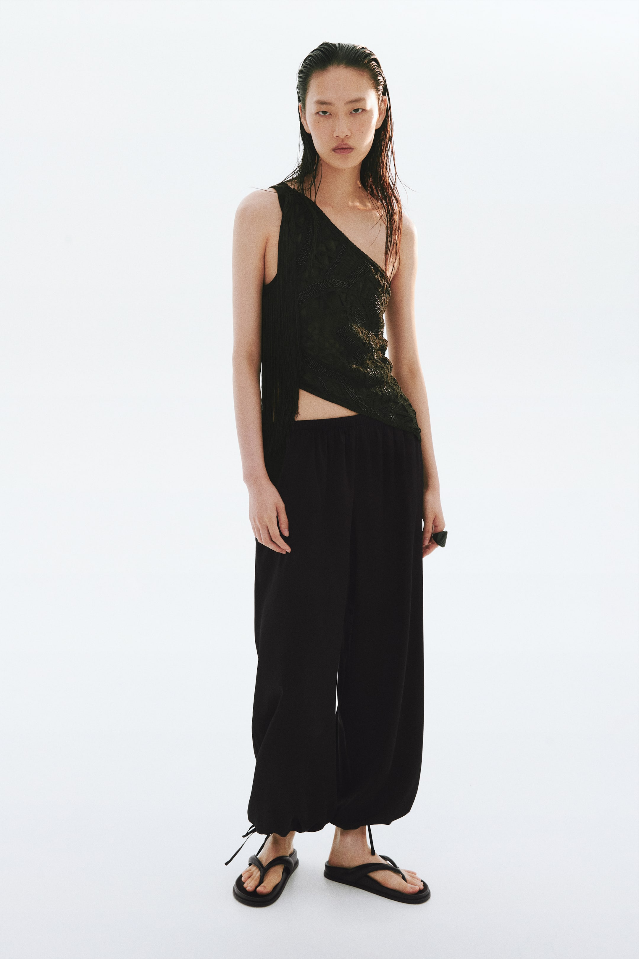 Drawstring-Detail Balloon-Leg Pants