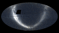 This view of the whole sky was constructed from 96 TESS sectors. By Sept 2025, TESS had discovered 679 exoplanets (blue dots) and 5,165 candidates (orange dots). 