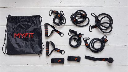 The MyFit Resistance Bands Set comprises 10 pieces