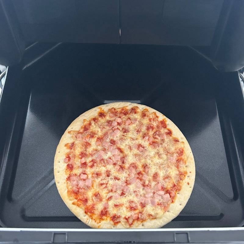 Cuisinart Tri Zone 13.6L Air Fryer &amp;amp; Oven - cooking a mini pizza in the tray